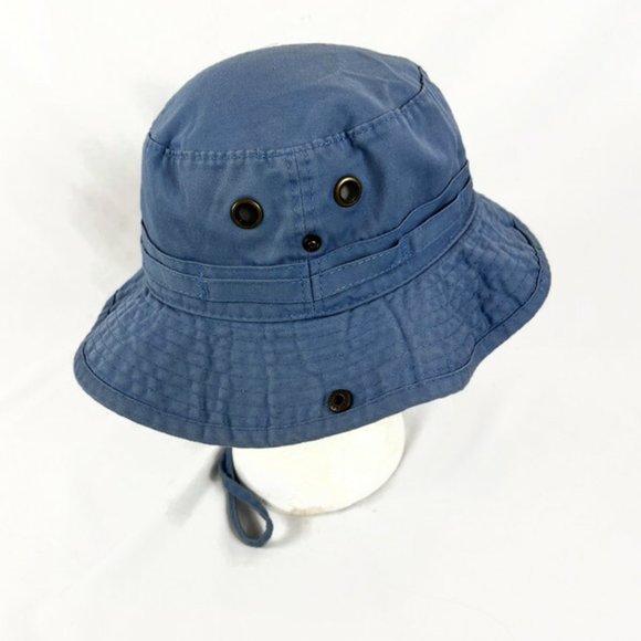 Ethos Blue Bucket Hat with Drawstring Hat Sun Hiking Camping Outdoor - Picture 3 of 5